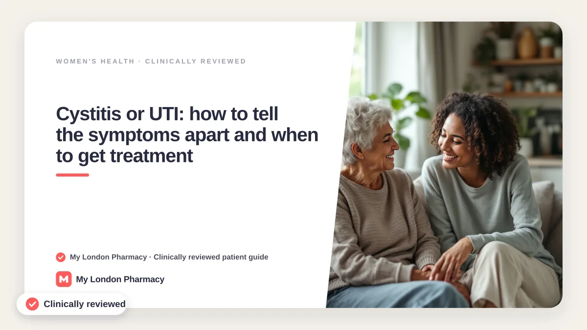 Cystitis or UTI: how to tell the symptoms apart and when to get treatment, My London Pharmacy