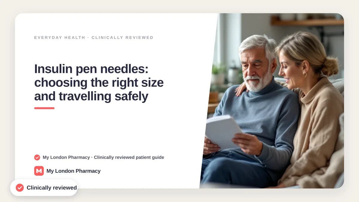 Insulin pen needles: choosing the right size and travelling safely, My London Pharmacy