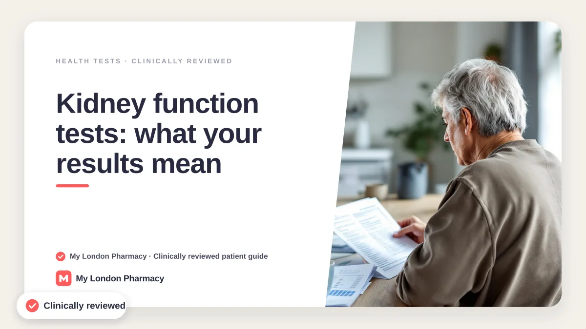 Kidney function tests: what your results mean, My London Pharmacy