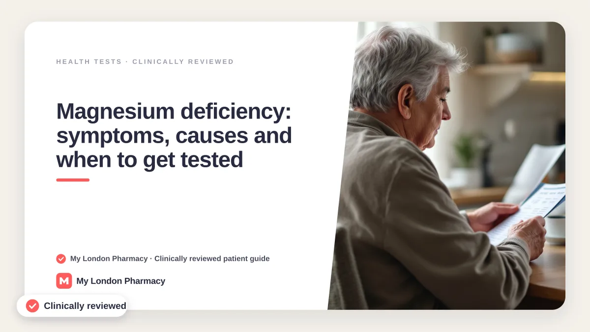 Magnesium deficiency: symptoms, causes and when to get tested, My London Pharmacy