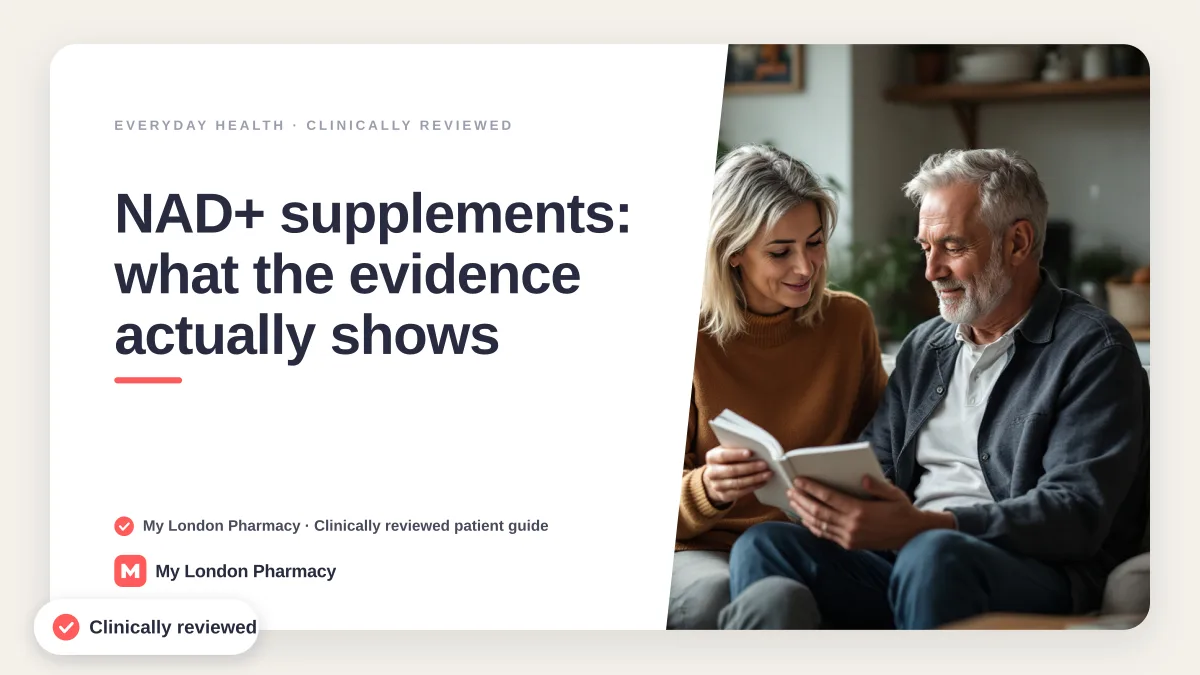 NAD+ supplements: what the evidence actually shows, My London Pharmacy