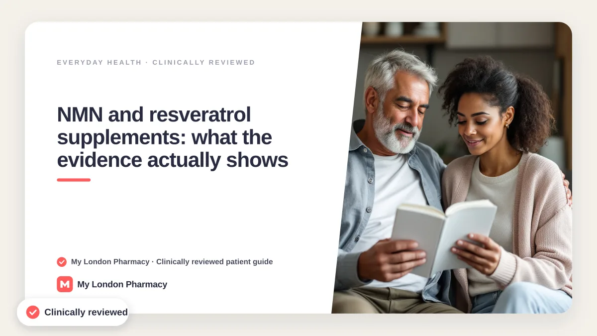 NMN and resveratrol supplements: what the evidence actually shows, My London Pharmacy