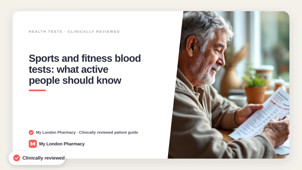 Sports and fitness blood tests: what active people should know, My London Pharmacy