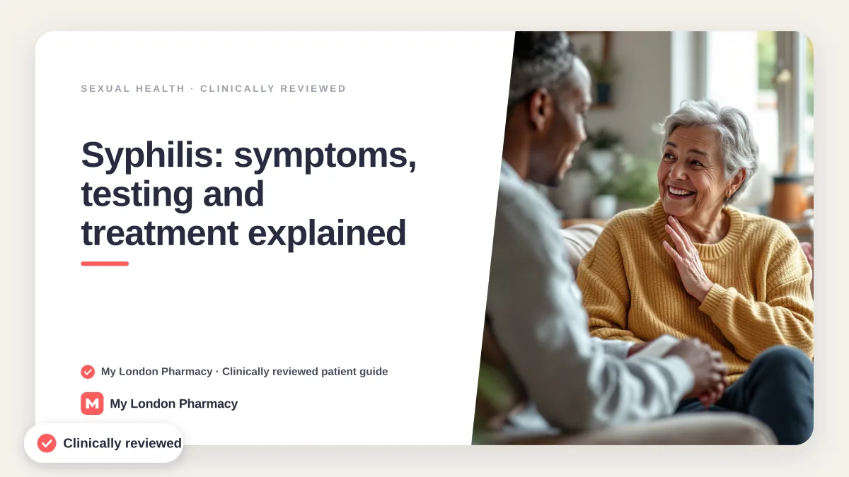 Syphilis: symptoms, testing and treatment explained, My London Pharmacy