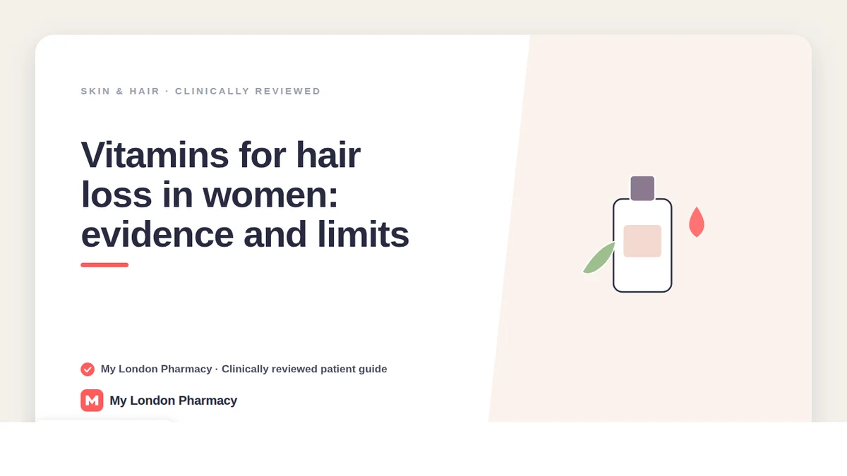 Vitamins for hair loss in women: evidence and limits — My London Pharmacy
