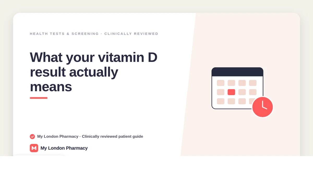 What your vitamin D result actually means — My London Pharmacy